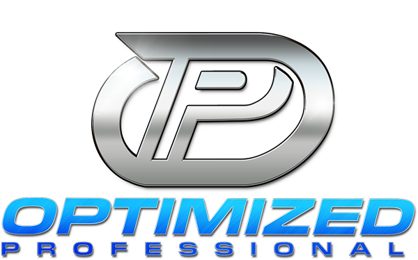 Optimized Professional logo: Stylized person in motion with health-inspired gradient, symbolizing online fitness training and optimization for executives.